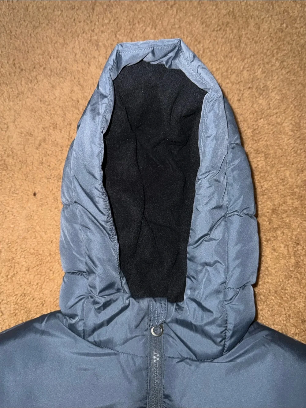U.S. Polo Assn. Black and Gray Hooded Puffer Jacket - Kids